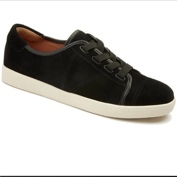 Vionic Jean Comfort Black Suede Sneakers - Picture 1 of 13